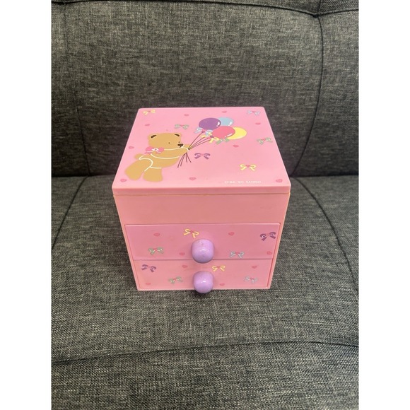 Sanrio Other - Vintage 1990 Sanrio Tweedle Dee Dee Teddy Bear Jewelry Box Mirror Lid Organizer